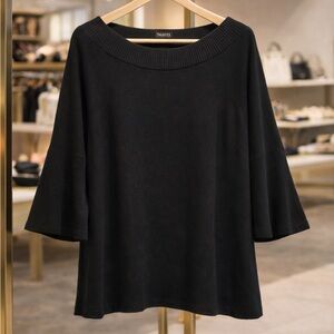 🌸Talbots Off-Shoulder Black Women’s Sweater - Classic Knit Size Medium